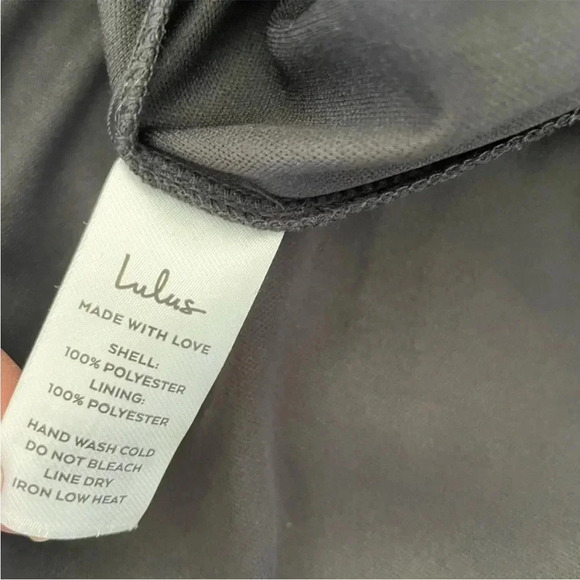 Lulus gunmetal ruffle open slit maxi dress - Picture 6 of 8